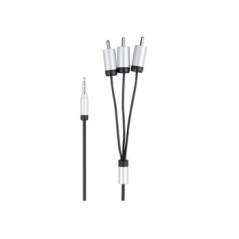 Cabo A/V Jack 3,5mm Macho (4 polos) vs 3 RCA Macho Alta Qual