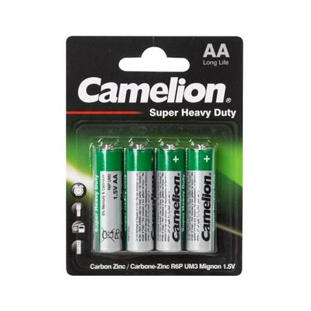 20un Pilha Zinc Carbon AA / LR6 1.5V  1200mAh(4un/bl) / Cabo