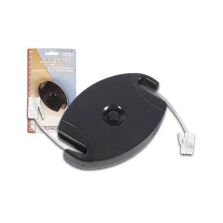 Cabo de extensao retractil 3m, 6P4C macho/6P4C macho / Cabos