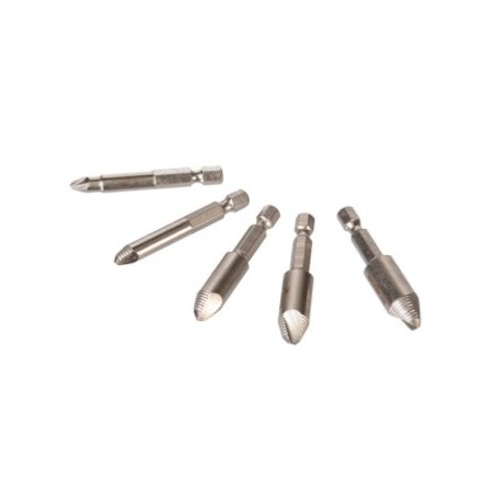 Jogo de pontas p/ removedor de parafusos danificados - 5uni