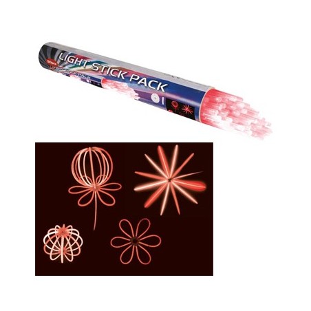 Bastao de luz 20cm diametro 0,5cm vermelho 50un / Luz Som e