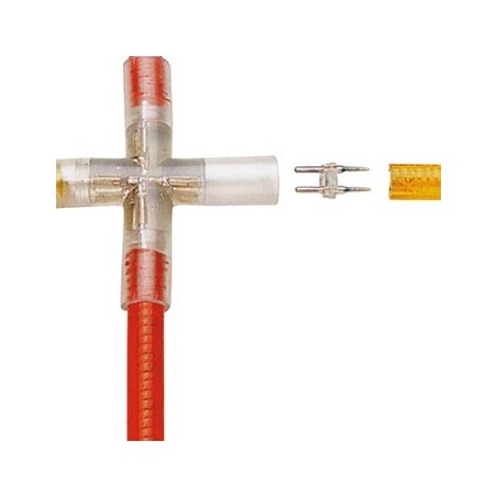 Conector em X para corda de luz (a prova de agua) 1un / Luz