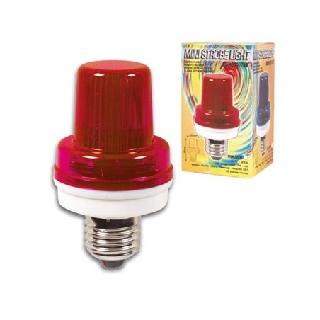 Mini Estroboscopio casquilho E27, 3,5W, cor vermelha / Luz S