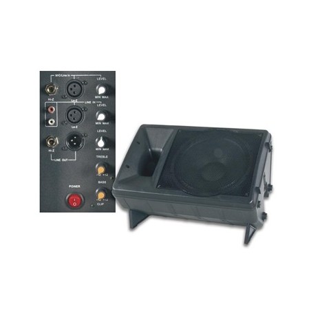 Coluna Profissional 2 vias 15pol c/amplificacao cx ABS / Luz