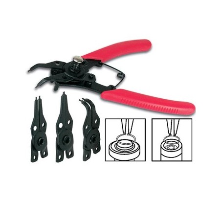 Alicate de insercao/remocao aneis metalicos (saca-freios) /