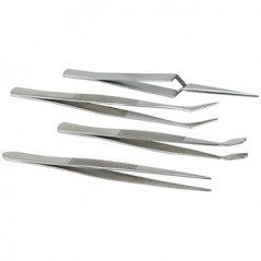 Set de 4 pincas em aco inoxidavel antimagnetico / Instrument