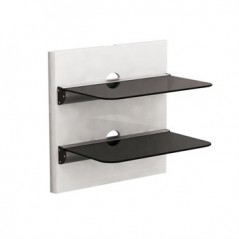 Suporte de parede AV c/ 2 prateleiras e guias / Gadgets e Ut