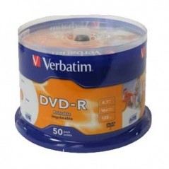 DVD-R Verbatim 4.7GB 16X Spindle Pack 50 Printable