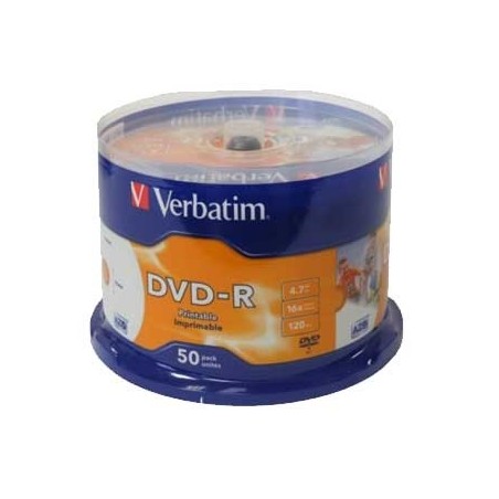 DVD-R Verbatim 4.7GB 16X Spindle Pack 50 Printable