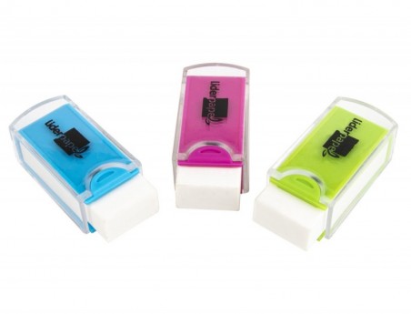 BORRACHA LIDERPAPEL COM PROTETOR PLASTICO