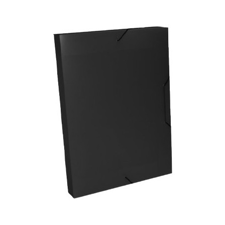 Pasta Plástico c/Elásticos A3 3 Abas L30 Preto