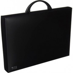 Porta Desenhos Pasta PVC A4 c/Pega Preto