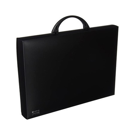 Porta Desenhos Pasta PVC A4 c/Pega Preto