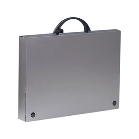 Porta Desenhos Pasta PVC A4 c/Pega Cinzento