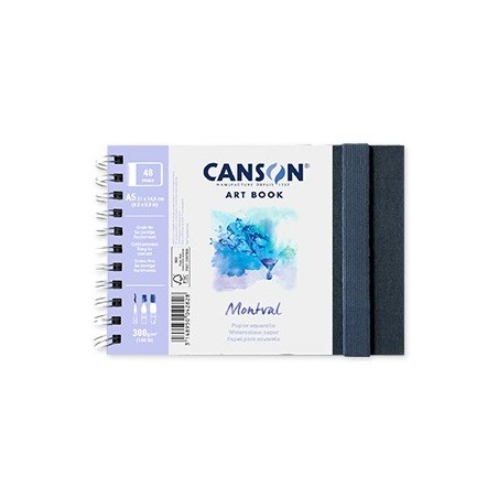 Caderno Canson Artbook Montval A5 300g 48Fls