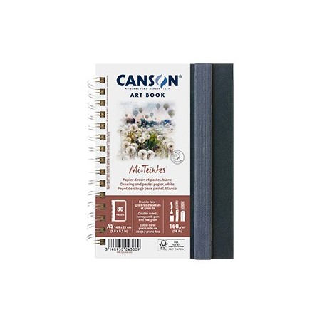 Caderno Canson Artbook Mi-Teintes A5 160g 80Fls