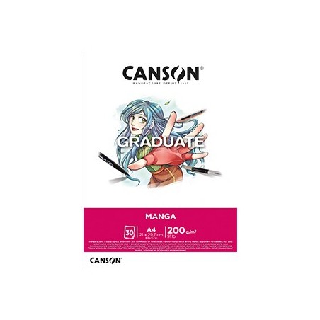 Bloco Canson Graduate Manga A4 200g 30Fls