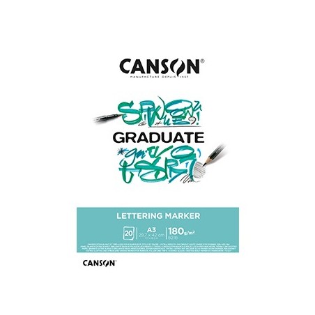Bloco Canson Graduate Lettering Marker A3 180g 20Fls