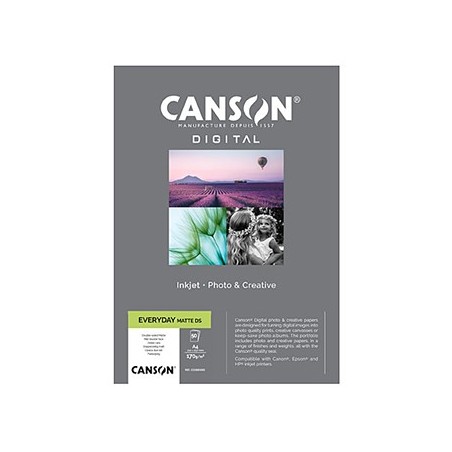 Papel 170gr Foto Canson Everyday Matte Dupla Face A4 50 Fls