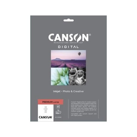 Papel 255gr Foto Canson Premium Lustroso A4 20 Folhas
