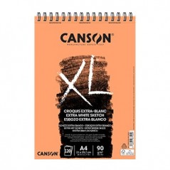 Bloco Espiralado Canson XL Extra Blanc A4 90g 120Fls