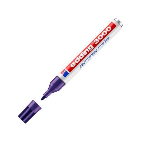 Marcador Permanente Grosso Violeta 1,5-3mm Edding 3000 1un