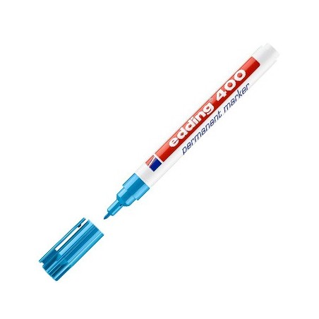 Marcador Permanente Médio Azul Claro 1mm Edding 400 1un