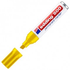Marcador Permanente Grosso Amarelo 2-7mm Edding 500 1un