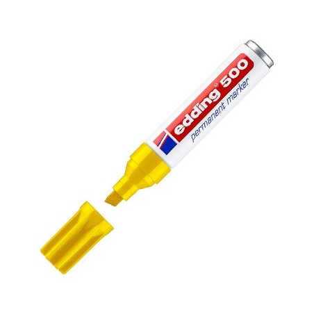 Marcador Permanente Grosso Amarelo 2-7mm Edding 500 1un