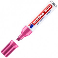 Marcador Permanente Grosso Rosa 2-7mm Edding 500 1un