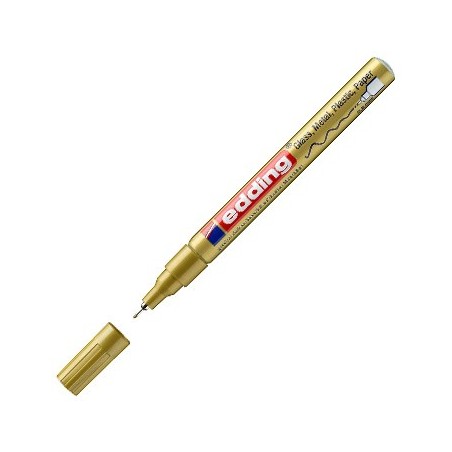 Marcador Permanente Fino Ouro 0,8mm Edding 780 1un