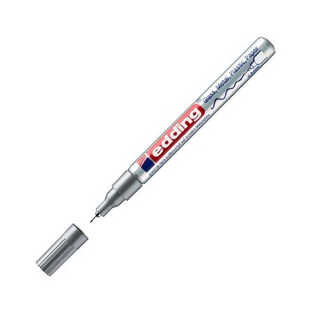 Marcador Permanente Fino Prata 0,8mm Edding 780 1un