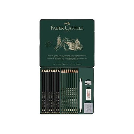 Pack Lápis Grafite Mate + Castell 9000 20 Peças