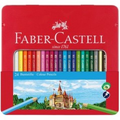 Lápis Cor 18cm Faber Castell Cx Metálica 24un