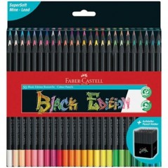 Lápis Cor 18cm Faber Castell Black Edition Cx Cartão 50un
