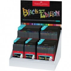 Lápis Cor 18cm Faber Castell Black Edition Expositor 36un