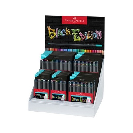 Lápis Cor 18cm Faber Castell Black Edition Expositor 36un