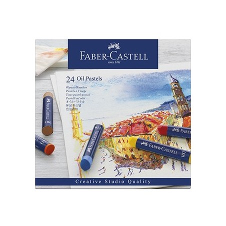 Lápis Pastel a Óleo Faber Castell Cx 24un