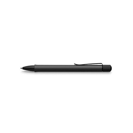Esferográfica Hexo Faber-Castell Alumínio Preto + Estojo