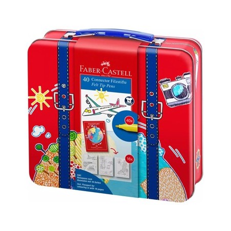 Marcador Feltro Faber Castell Connector Viagens 40un