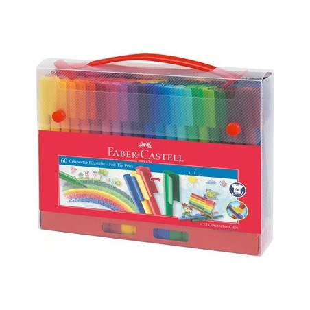 Marcador Feltro Faber Castell Connector Mala 60un