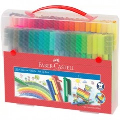 Marcador Feltro Faber Castell Connector Mala 80un