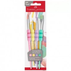 Pincel Guache Aguarela 2 Pontas Nº4/8/10/12 Soft Touch 4un