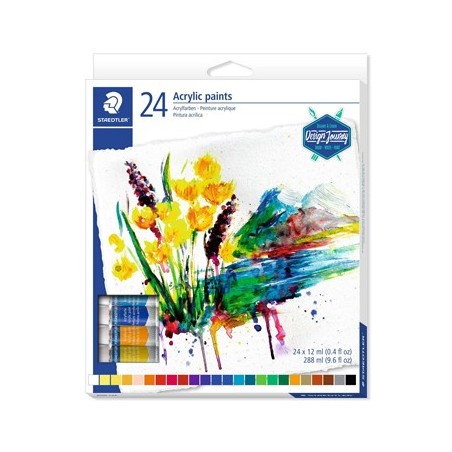 Tinta Acrílica STAEDTLER 8500 C12 Design Journey 12ml 24un