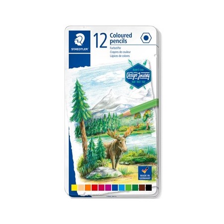 Lápis Cor STAEDTLER 146C M12  Design Journey Cx Metal 12un