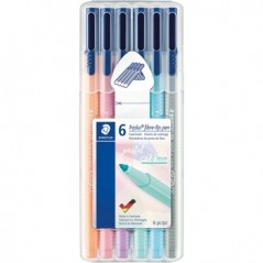 Marcador Feltro Staedtler Triplus 323 Estojo Box 6un Hygge