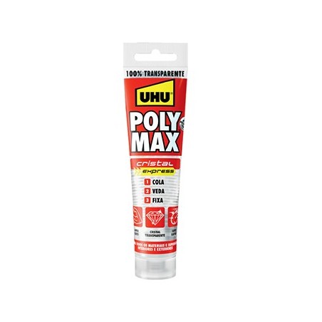 Cola e Veda Poly Max Cristal Express Tubo UHU 115g
