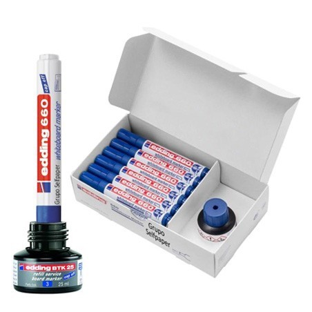 Marcador Quadros Brancos Azul 1,5-3mm Edding 660 20+15