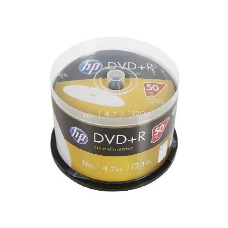 DVD+R Inkejet Printable 4.7GB 16x HP Spindle 50un