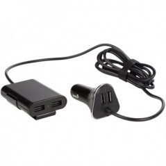 Carregador Isqueiro Auto 4xUSB